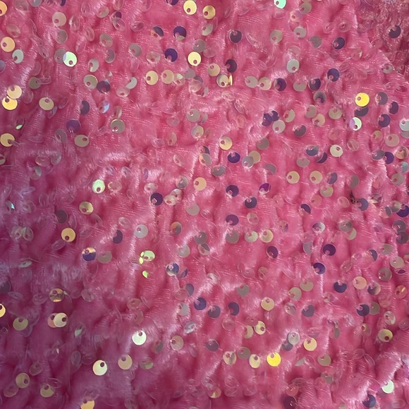 Pink strapless sequin tight mini dress - Picture 3 of 6